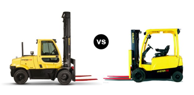 Battery electric VS combustion engine counterbalance forklift