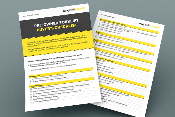 Used Forklift Pre-Purchase Checklist - Part 2