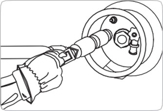 6. Forkift LPG Cylinder Disconnecting Refilling Hose