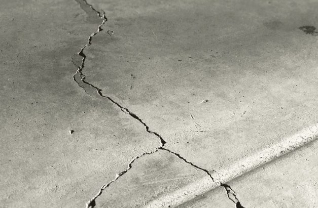 Cracked warehouse floor