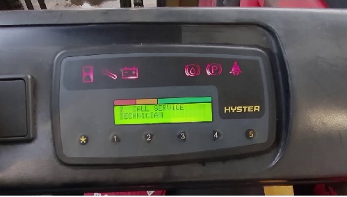 Hyster forklift dashboard error code warnings