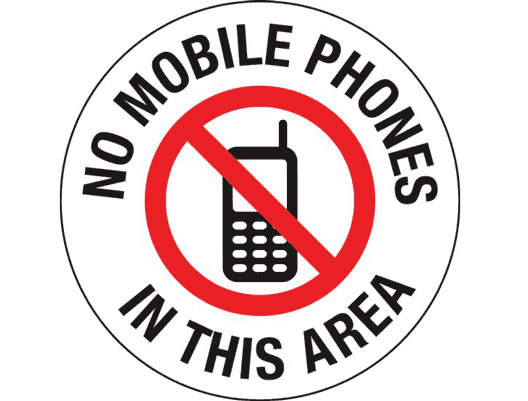 No mobile phonesv2
