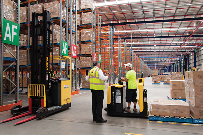 forklift test drive and demonstration Silk Logistics Adaptalift Hyster 4