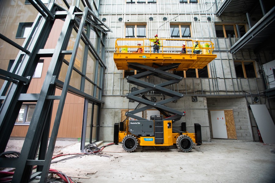 43FT / 13 Meter Rough Terrain Scissor Lift Hire (Hybrid / Electric)