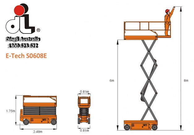 Dingli E-Tech S0608ACE Electric Scissor Lift