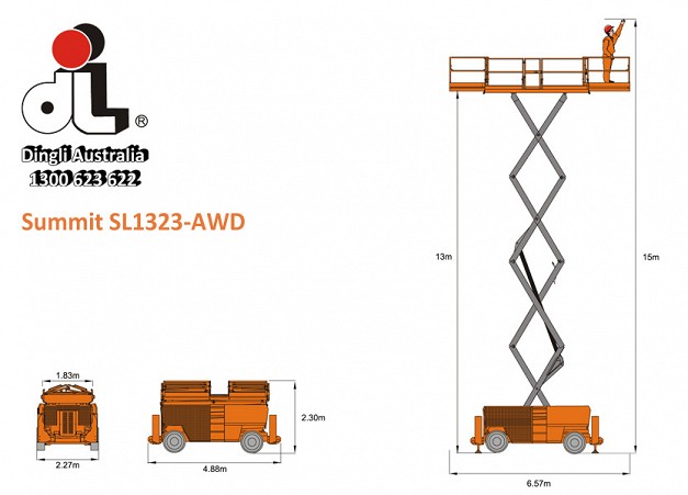 Dingli Summit SL1323-AWD Scissor Lift