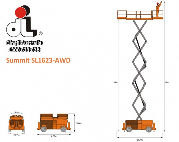 Dingli Summit SL1623-AWD Scissor Lift