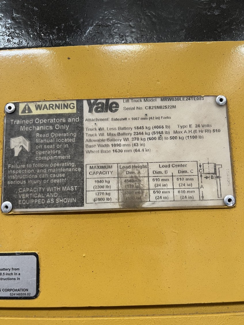 YALE MRW030L