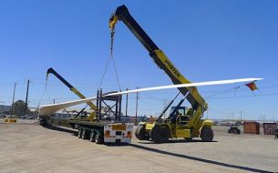 Custom Hyster Reachstackers Safely Handle Oversized Wind Farm Components