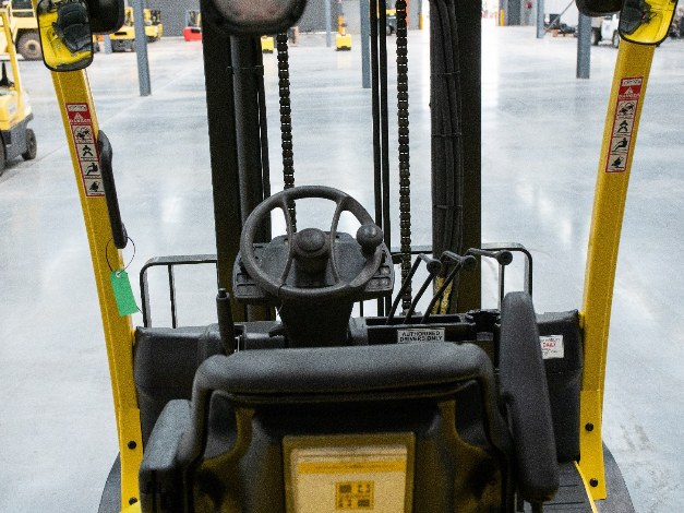Used forklift familiar operator cabin layout